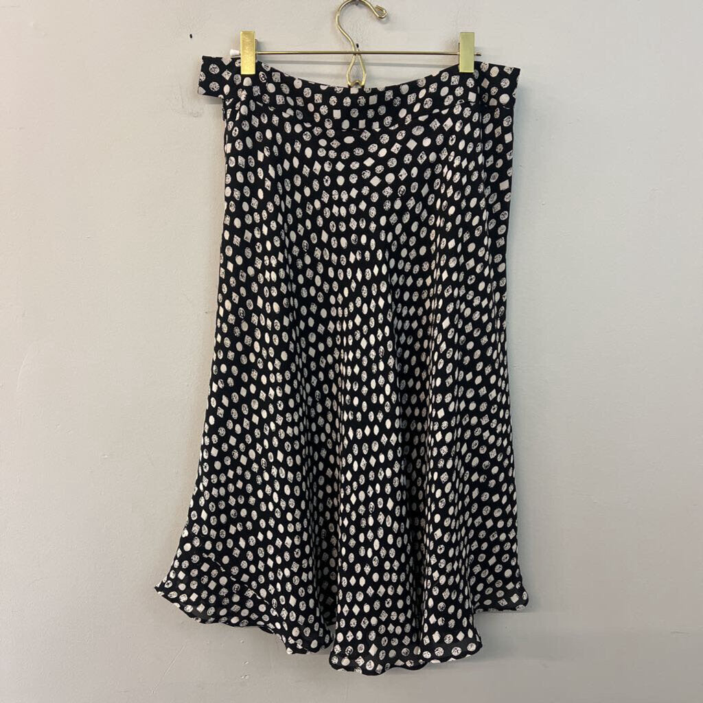 Jones New York Black/ Cream Print Short Sleeve Top/ Midi Skirt Set 6