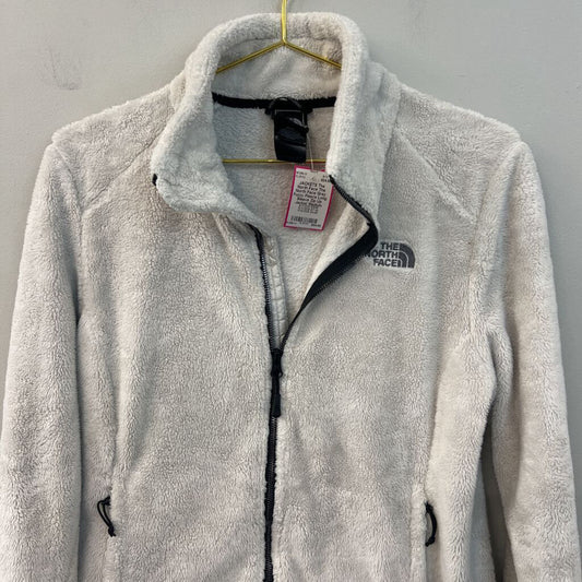 The North Face Grey Fuzzy Fleece Long Sleeve Zip Up Jacket Medium