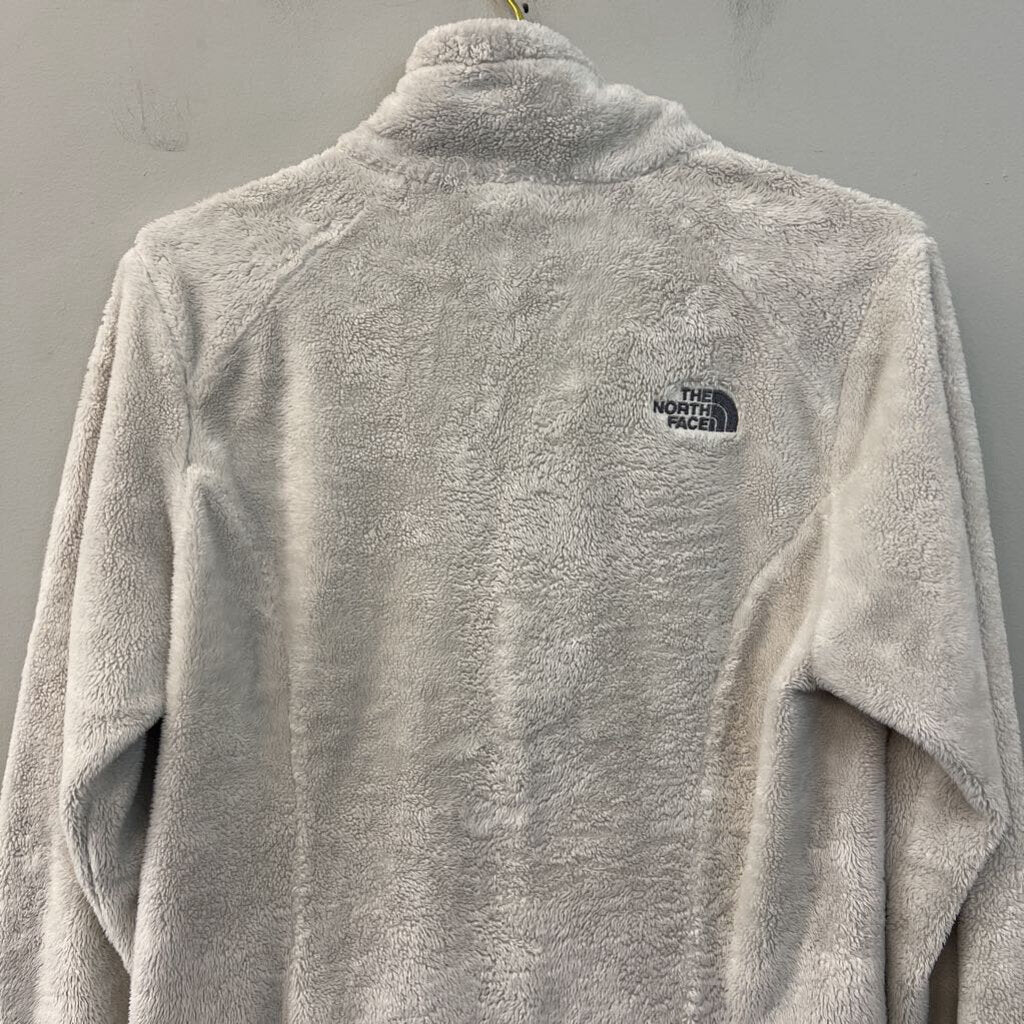 The North Face Grey Fuzzy Fleece Long Sleeve Zip Up Jacket Medium