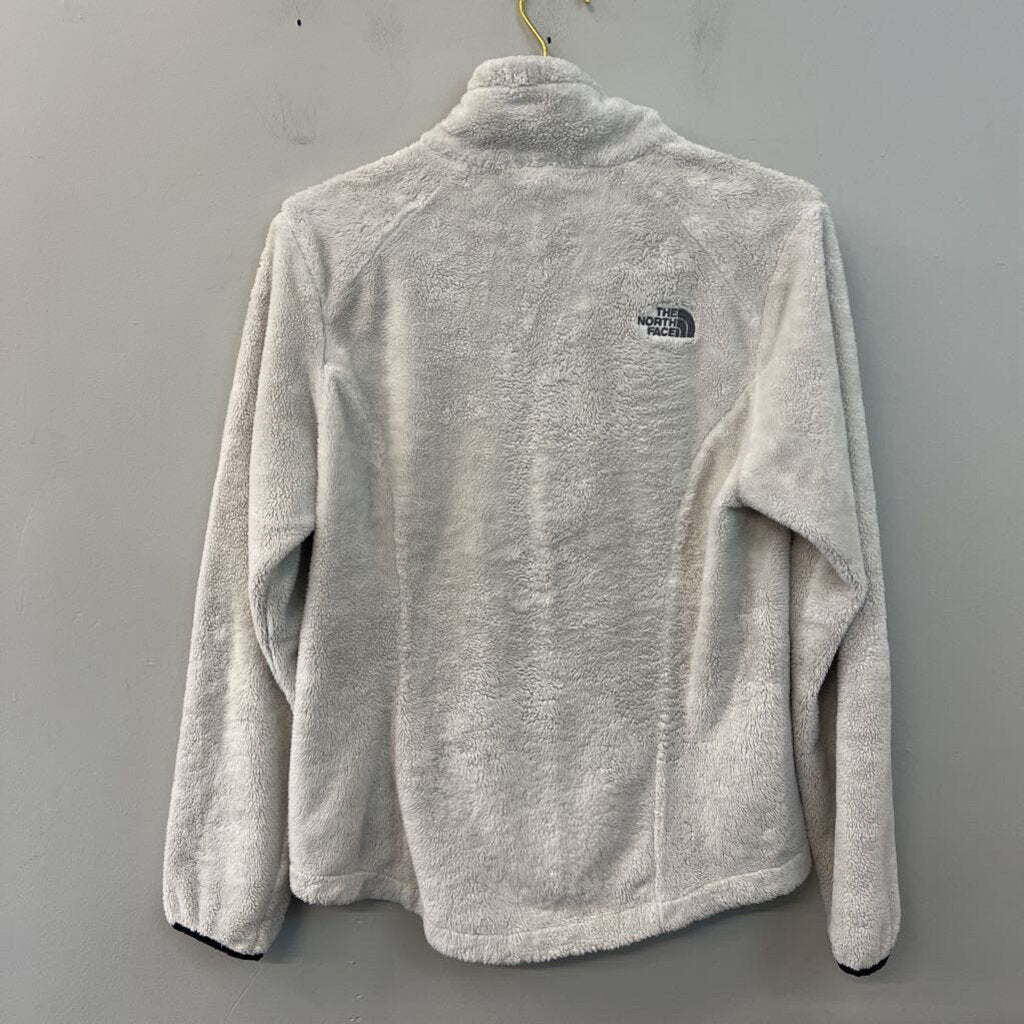 The North Face Grey Fuzzy Fleece Long Sleeve Zip Up Jacket Medium