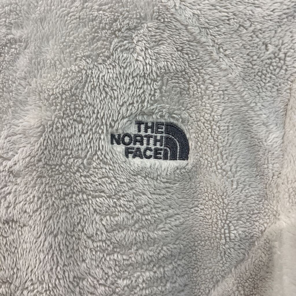 The North Face Grey Fuzzy Fleece Long Sleeve Zip Up Jacket Medium