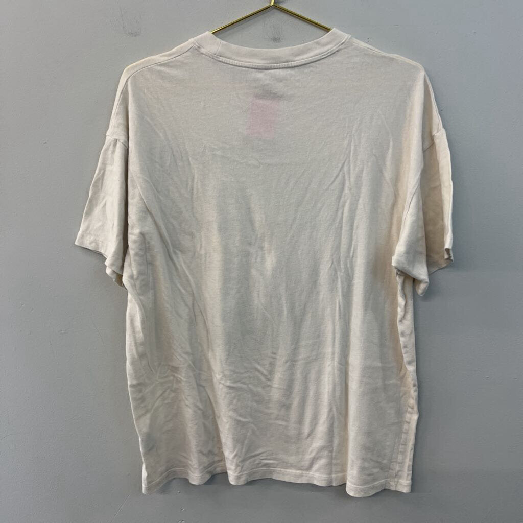 American Eagle Beige Drive In Movie Short Sleeve Graphic Tee Medium