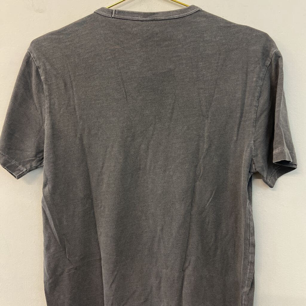 ACDC Grey/ Yellow Short Sleeve Graphic Tee Small