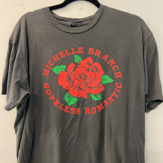 Grey/ Red Michelle Brach Short Sleeve Graphic Tee Extra Large