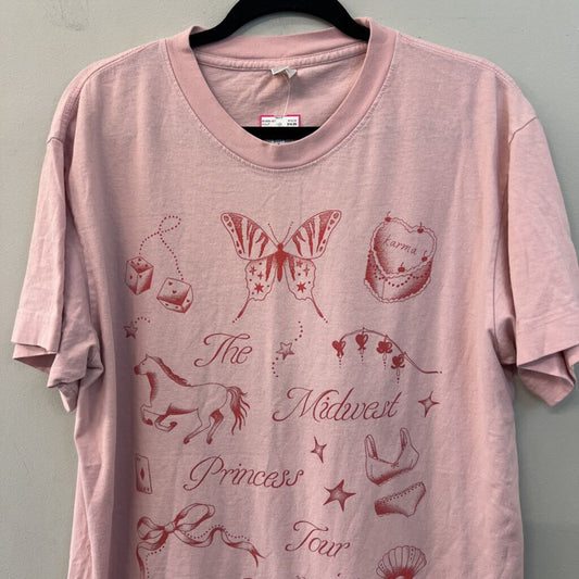 Everybody World Pink Chappell Roan Short Sleeve Graphic Tee Large