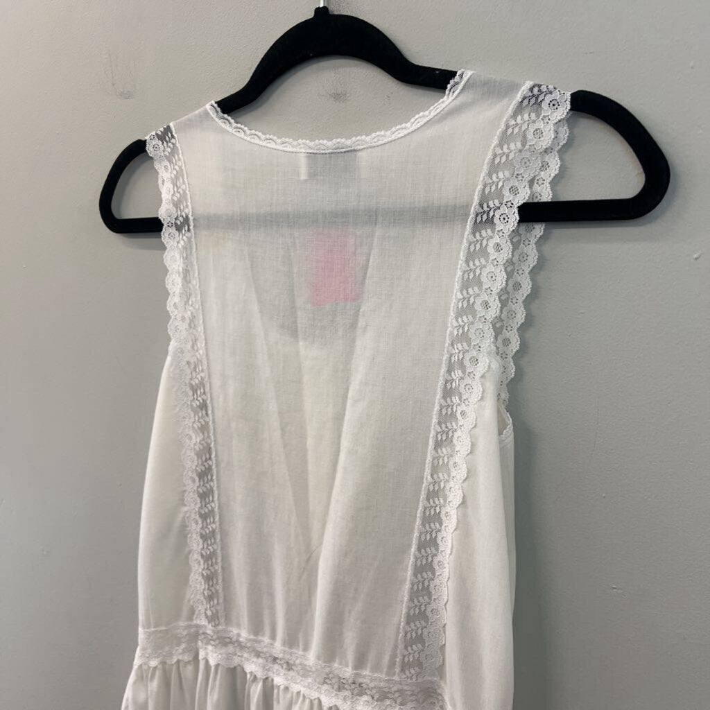 Willow Creek White Eyelet Lace Top Midi Dress Medium