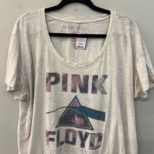 Knit Riot White/ Multi Pink Floyd Short Sleeve Graphic Tee Large
