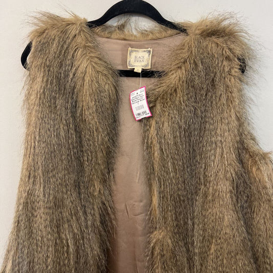 Black Swan Brown Faux Fur Vest Large