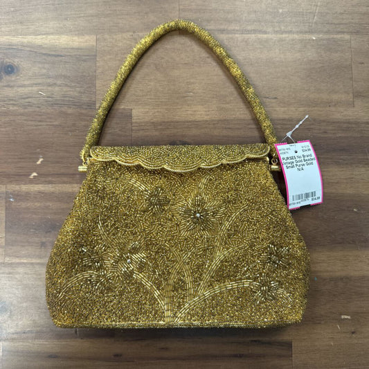Vintage Gold Beaded Small Purse