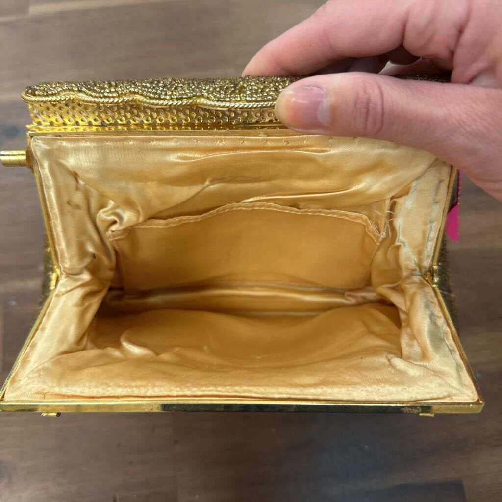 Vintage Gold Beaded Small Purse