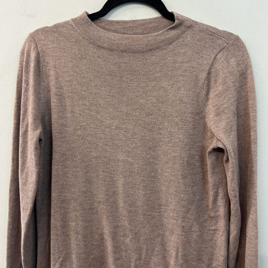 Loft Brown Knit Long Sleeve Top Small