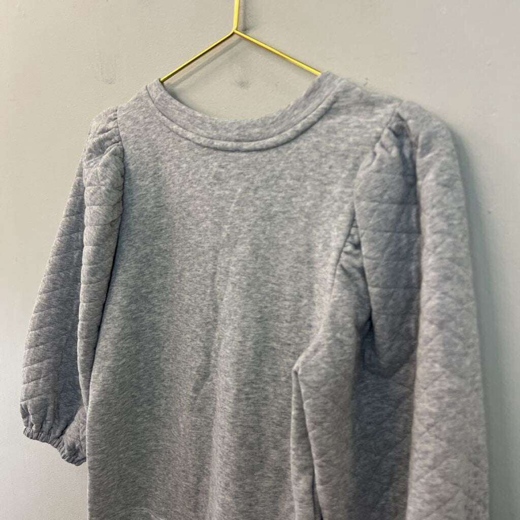 Loft Grey Quilted Long Sleeve Top Extra Small