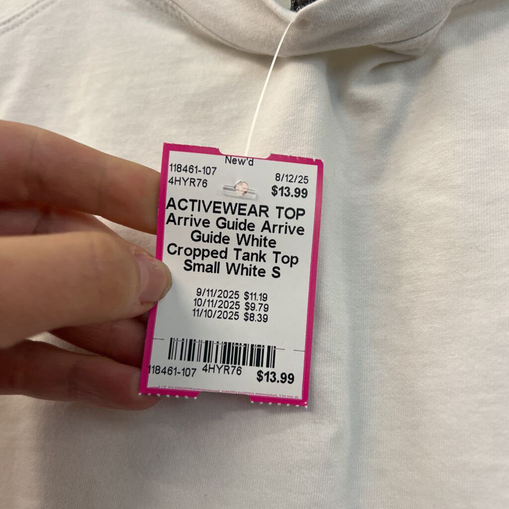 Arrive Guide White Cropped Tank Top Small