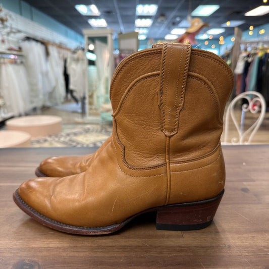 Tecovas Light Brown Leather The Penny Ankle Boots