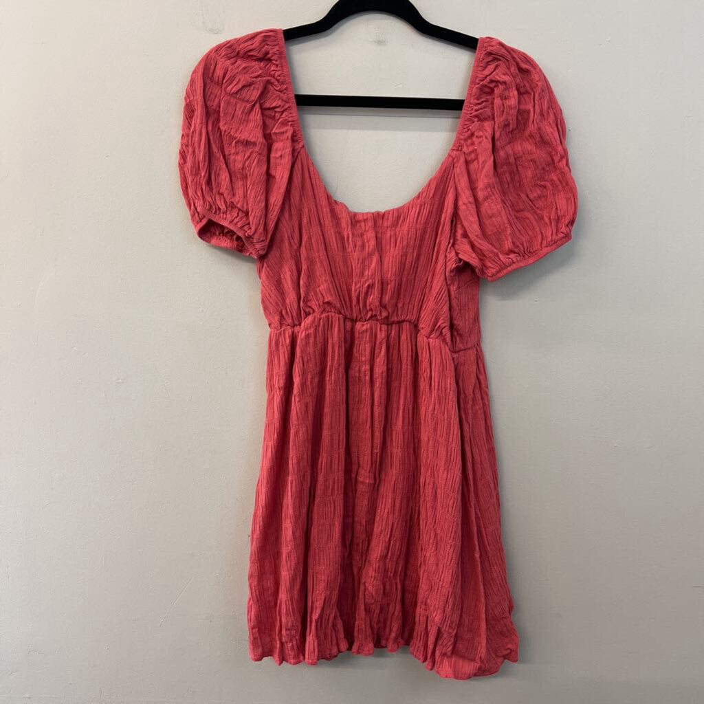 Showpo Pink Short Puff Sleeve Dress 8