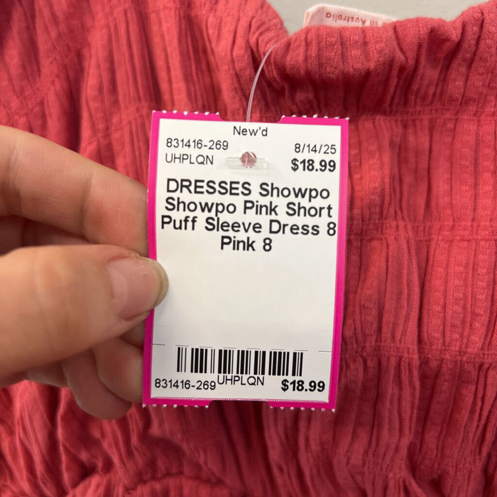 Showpo Pink Short Puff Sleeve Dress 8