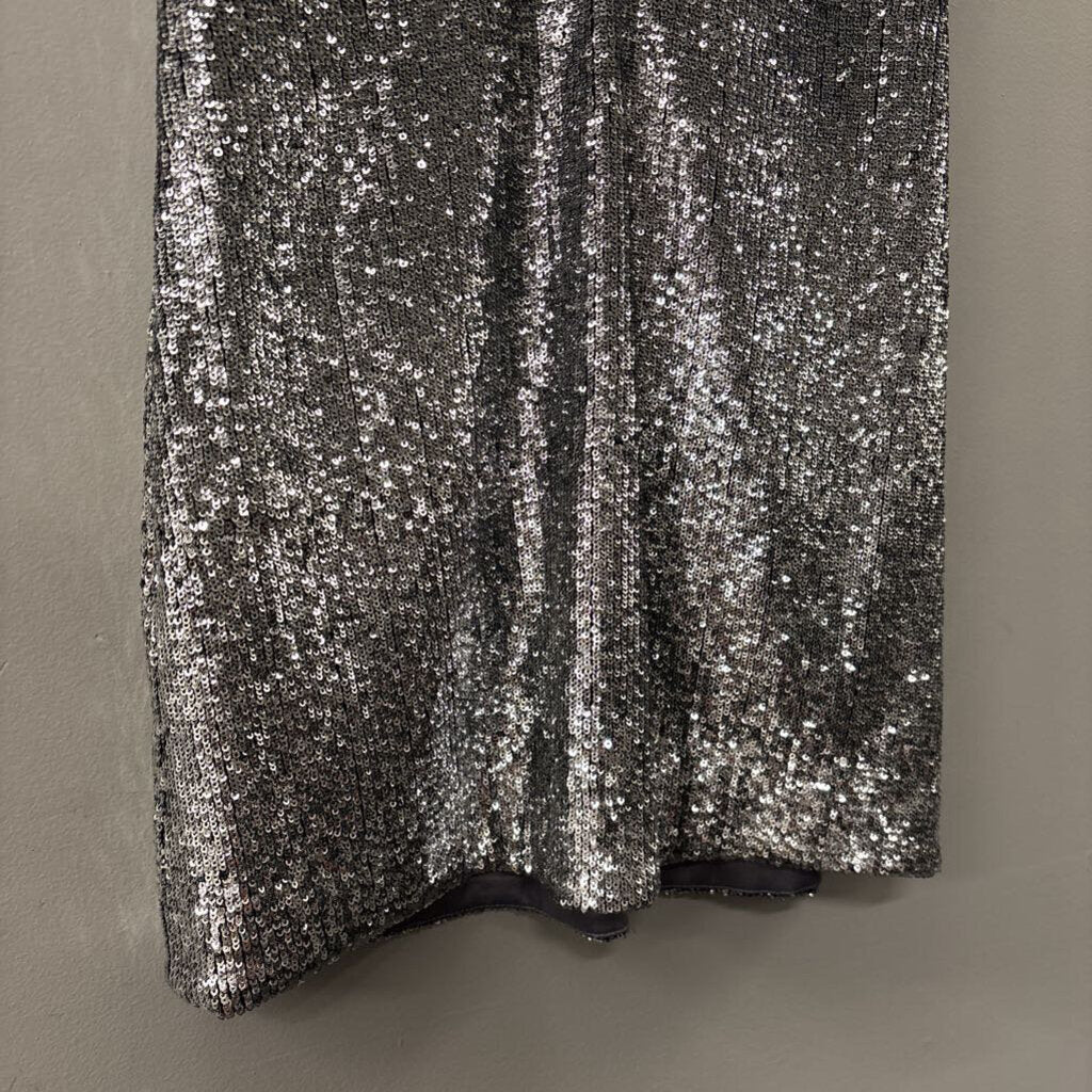 Bardot Silver Sequin Short Formal Dress 8