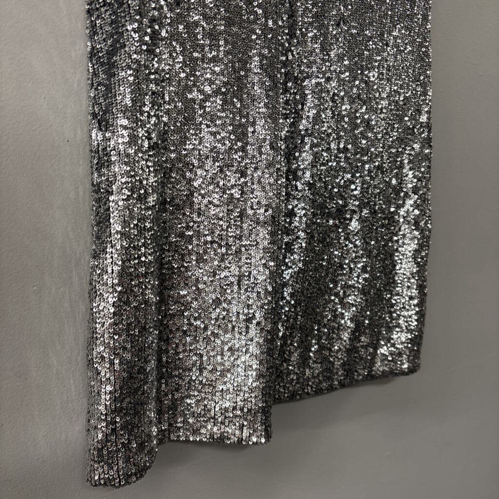 Bardot Silver Sequin Short Formal Dress 8