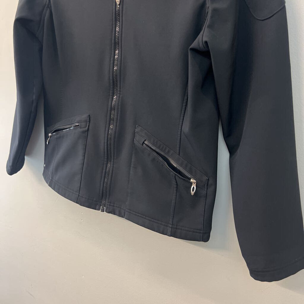 Spyder Black Long Sleeve Zip Up Jacket Large