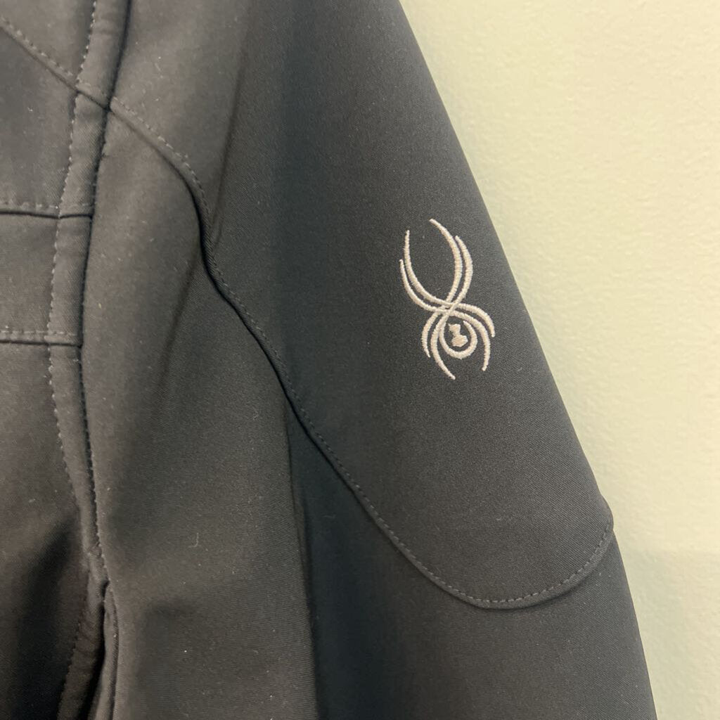 Spyder Black Long Sleeve Zip Up Jacket Large