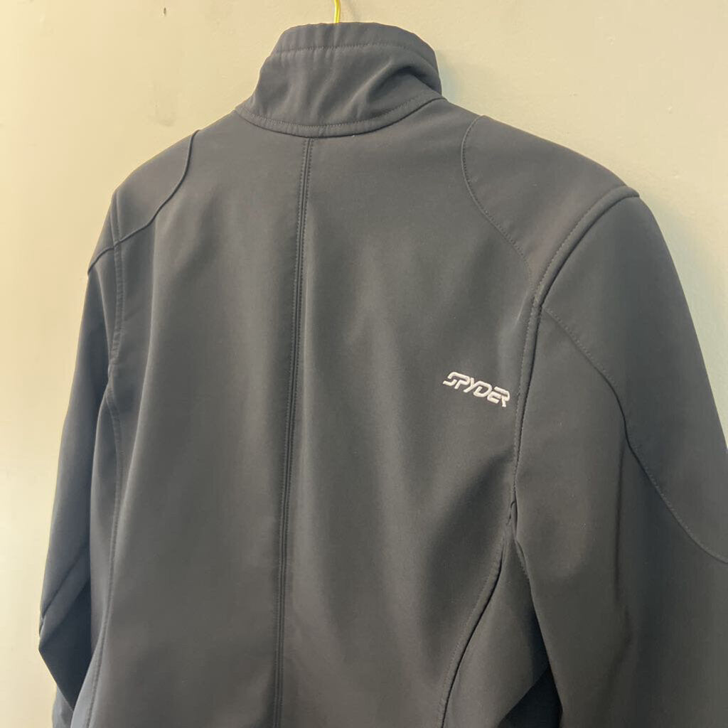 Spyder Black Long Sleeve Zip Up Jacket Large
