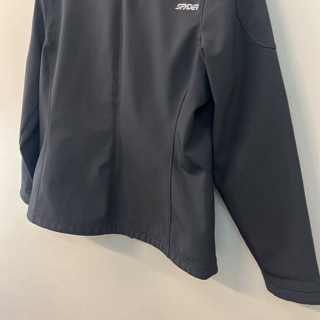 Spyder Black Long Sleeve Zip Up Jacket Large