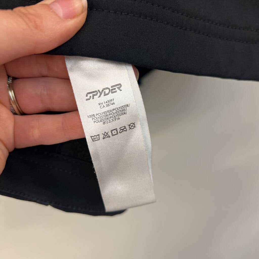 Spyder Black Long Sleeve Zip Up Jacket Large