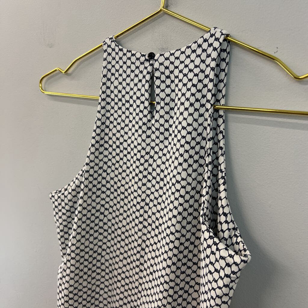 Anatomie White/ Black Print Tank Top Extra Small