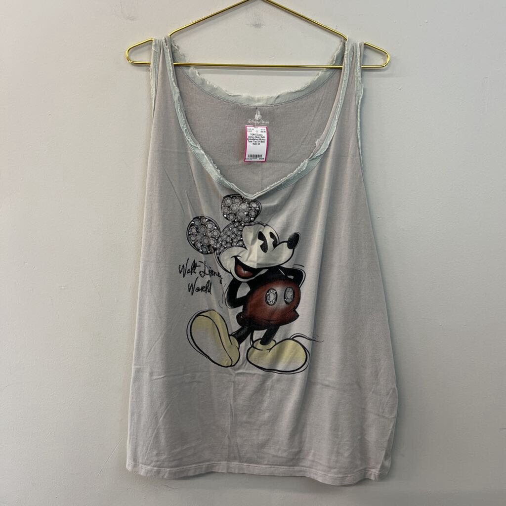 Disney Blue/ Multi Embellished Mickey Tank Top 3X