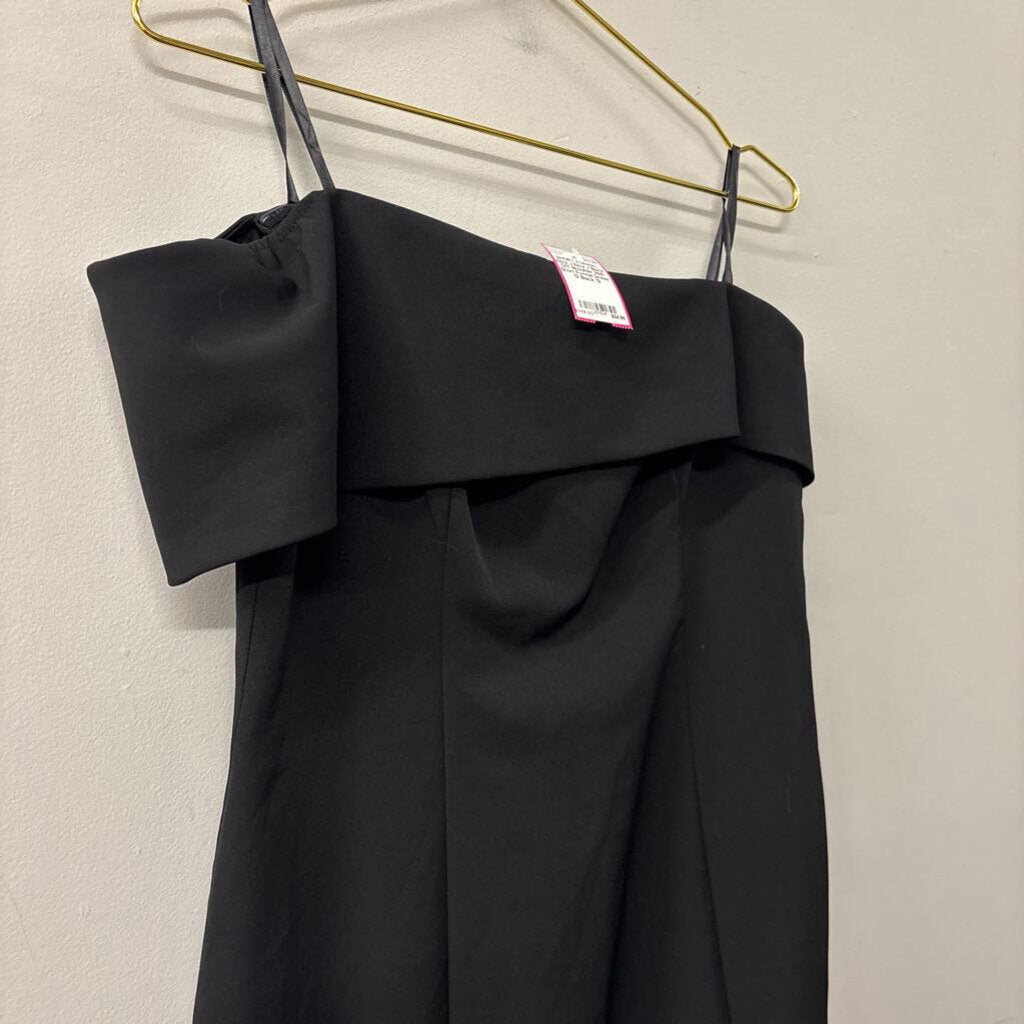 Eliza J Black Off Shoulder Midi Short Formal Dress 12