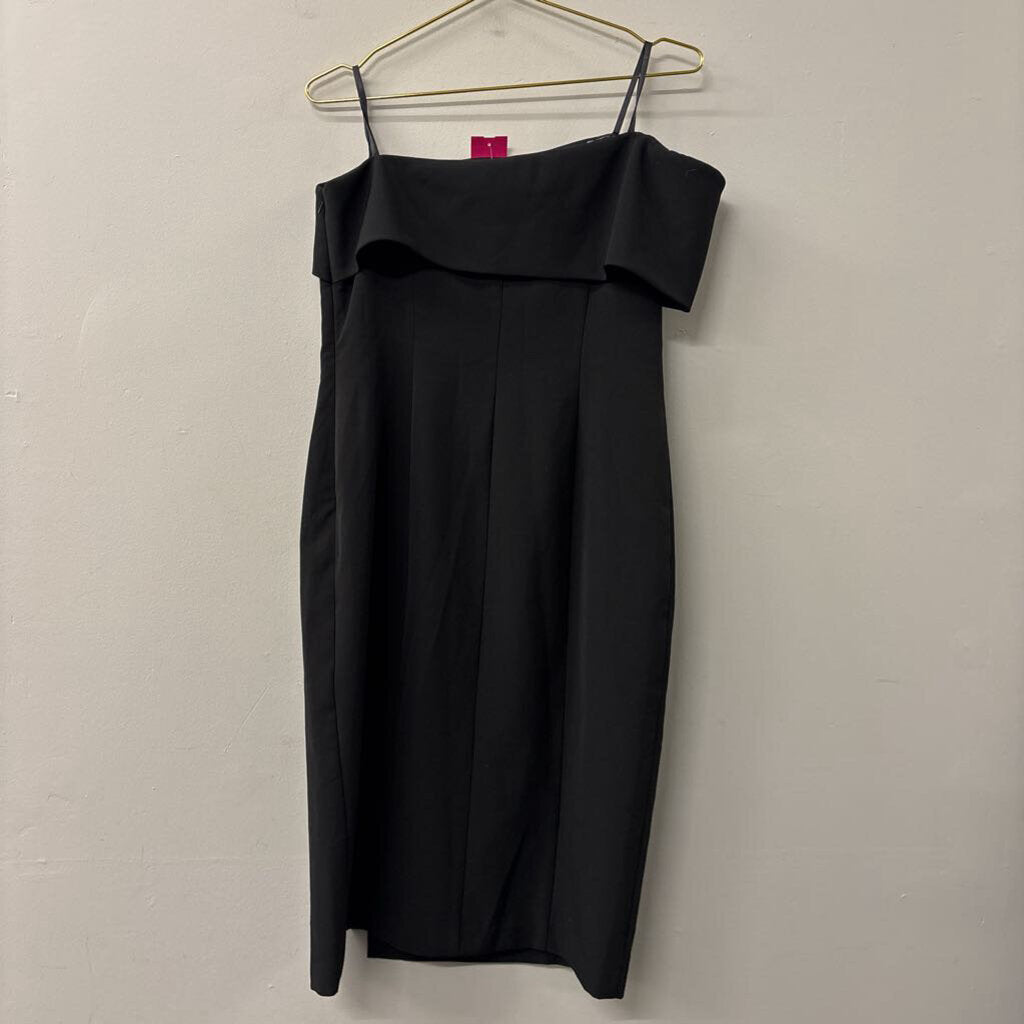 Eliza J Black Off Shoulder Midi Short Formal Dress 12