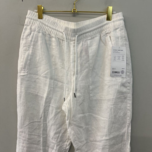 Athleta White Retreat Linen Pant 10 Petite