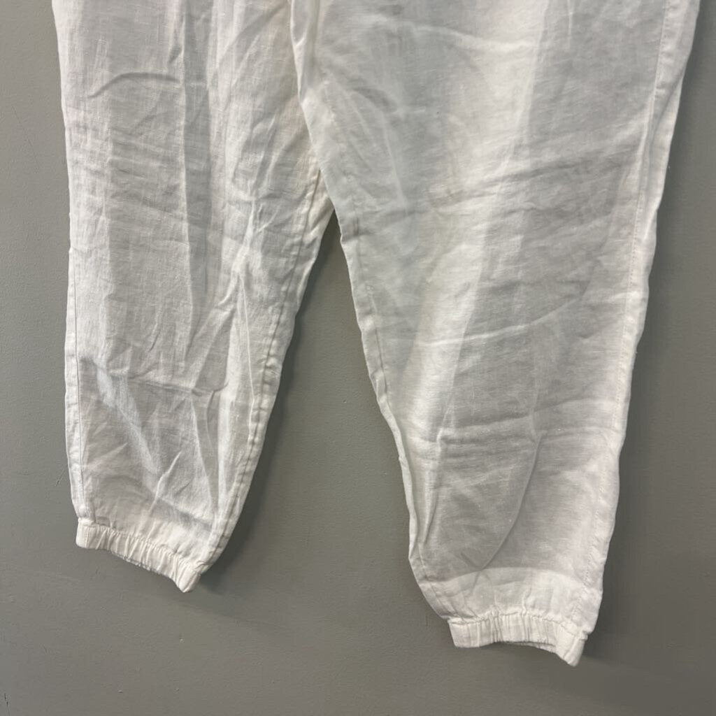 Athleta White Retreat Linen Pant 10 Petite
