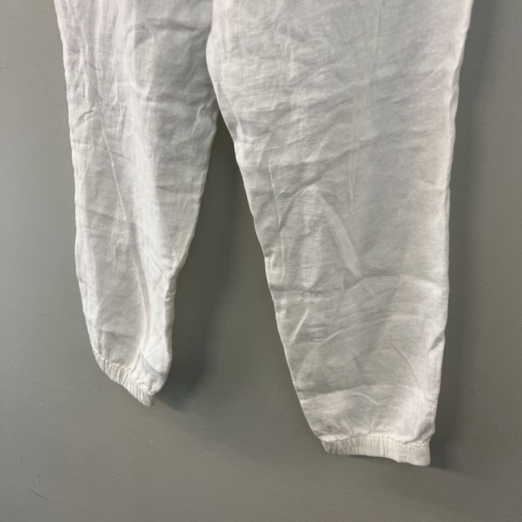Athleta White Retreat Linen Pant 10 Petite