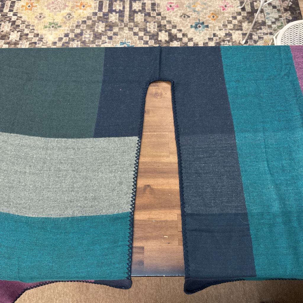 Green/ Blue Checkered Scarf Wrap