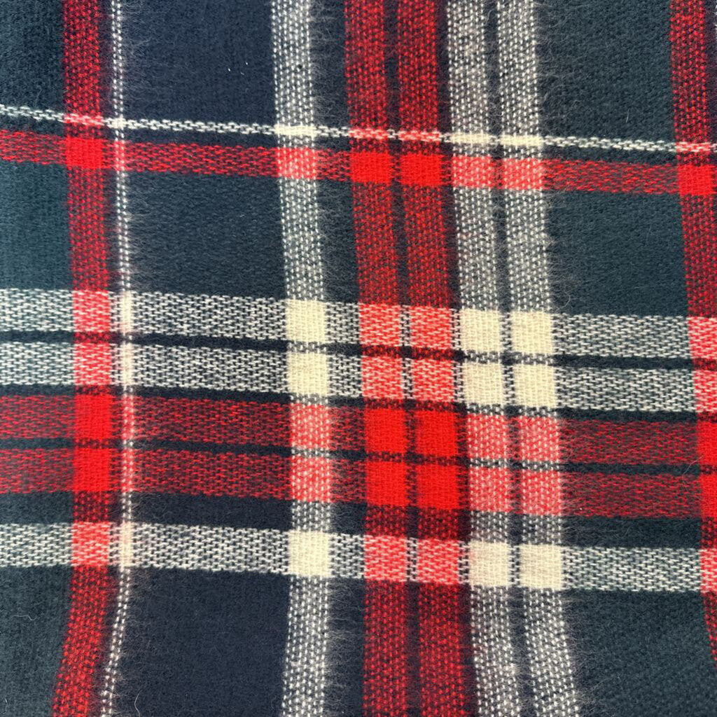 Green/ Red/ Navy Plaid Scarf Wrap