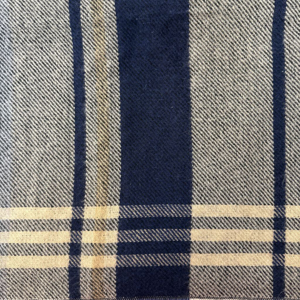 Navy/ Beige Print Scarf Wrap