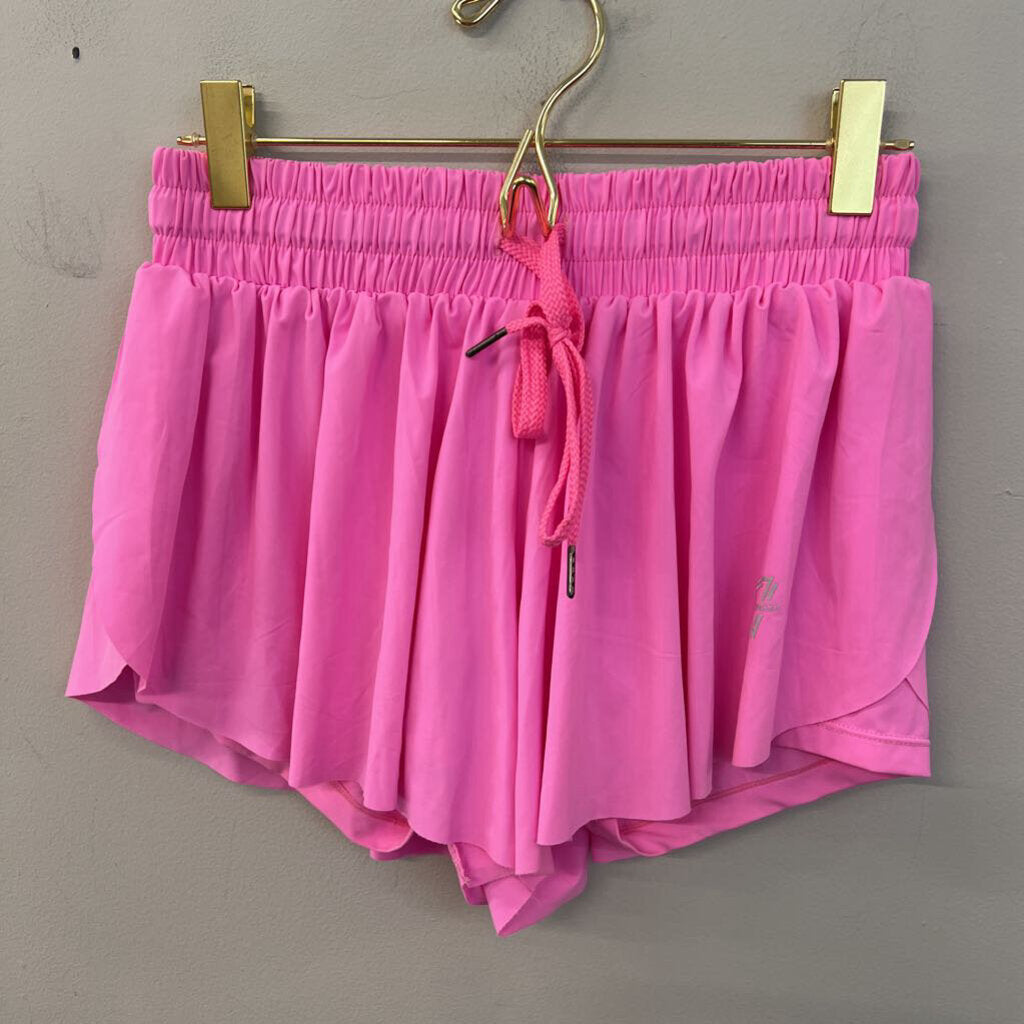 Luogongzi Bubblegum Pink Athletic Shorts Small