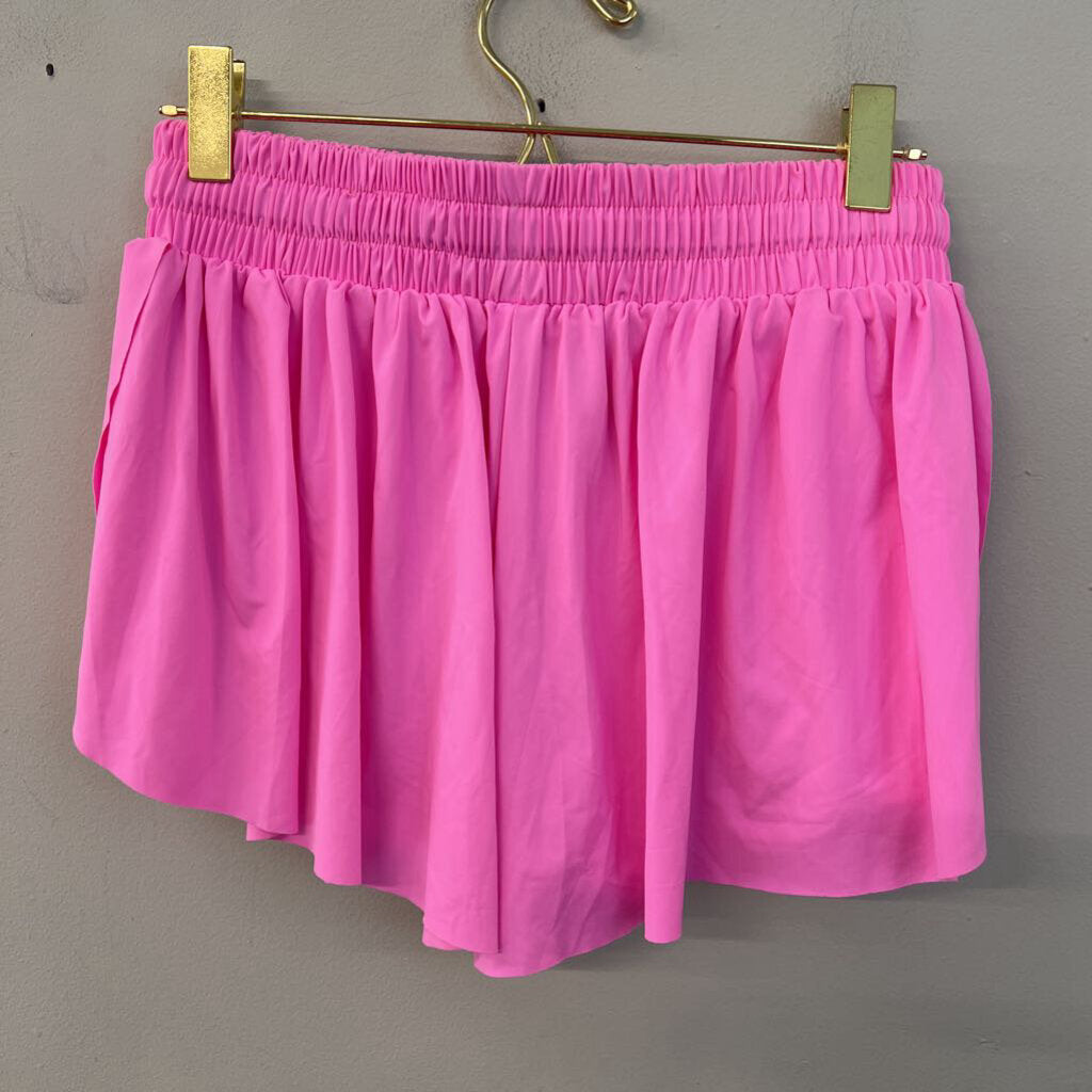Luogongzi Bubblegum Pink Athletic Shorts Small