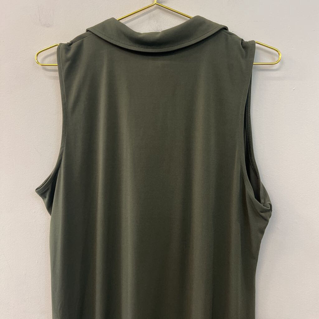 Michael Kors Green Sleeveless Midi Dress Extra Large