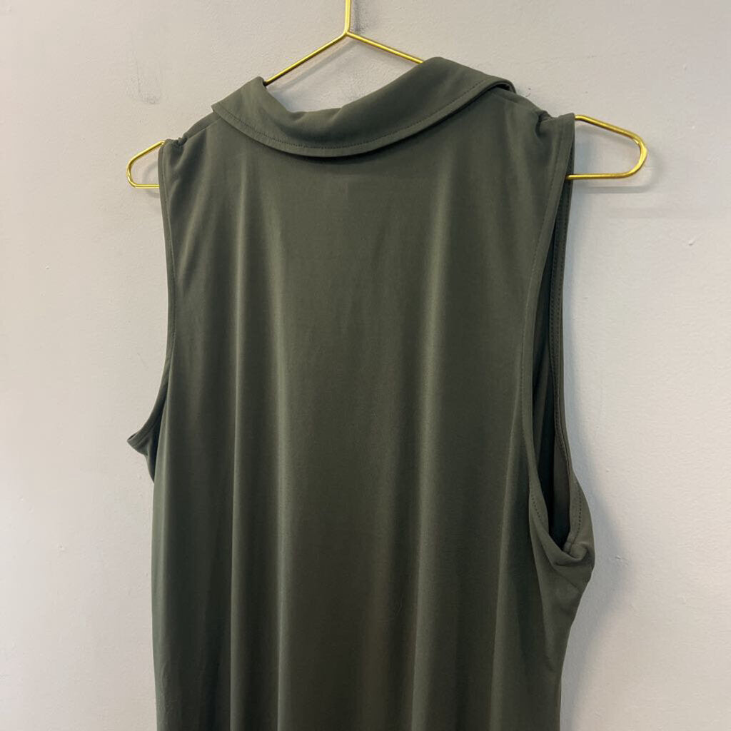 Michael Kors Green Sleeveless Midi Dress Extra Large