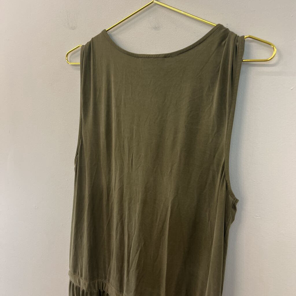 Heartloom Green Sleeveless Jumpsuit Large
