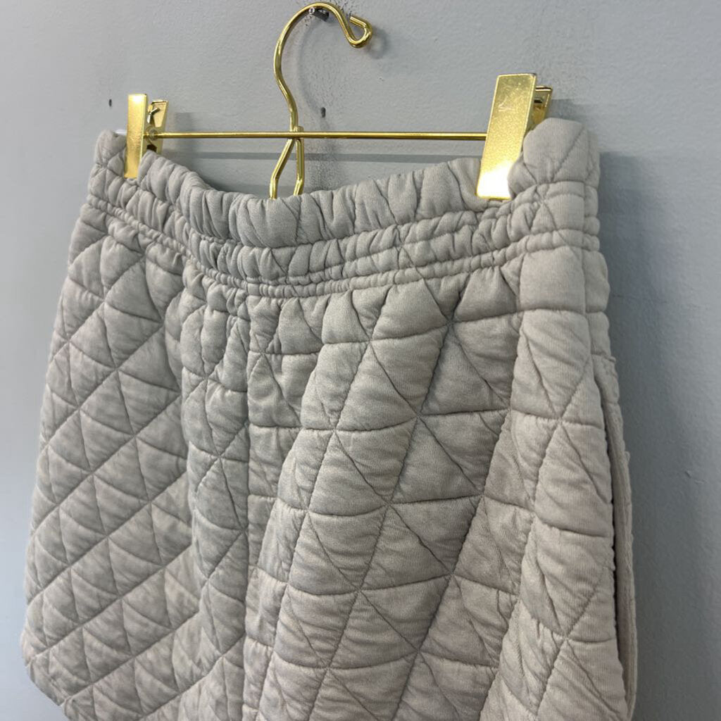 Things Between Cream Quilted High Waisted Shorts Small