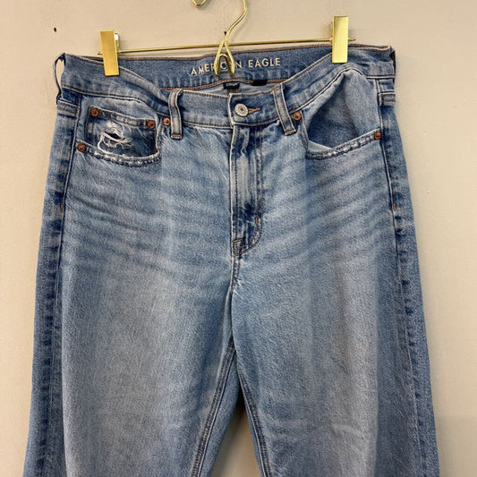 American Eagle Light Wash Wide Leg Mom Jeans 6 Short