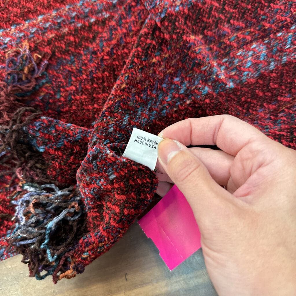 Red Soft Knit Scarf
