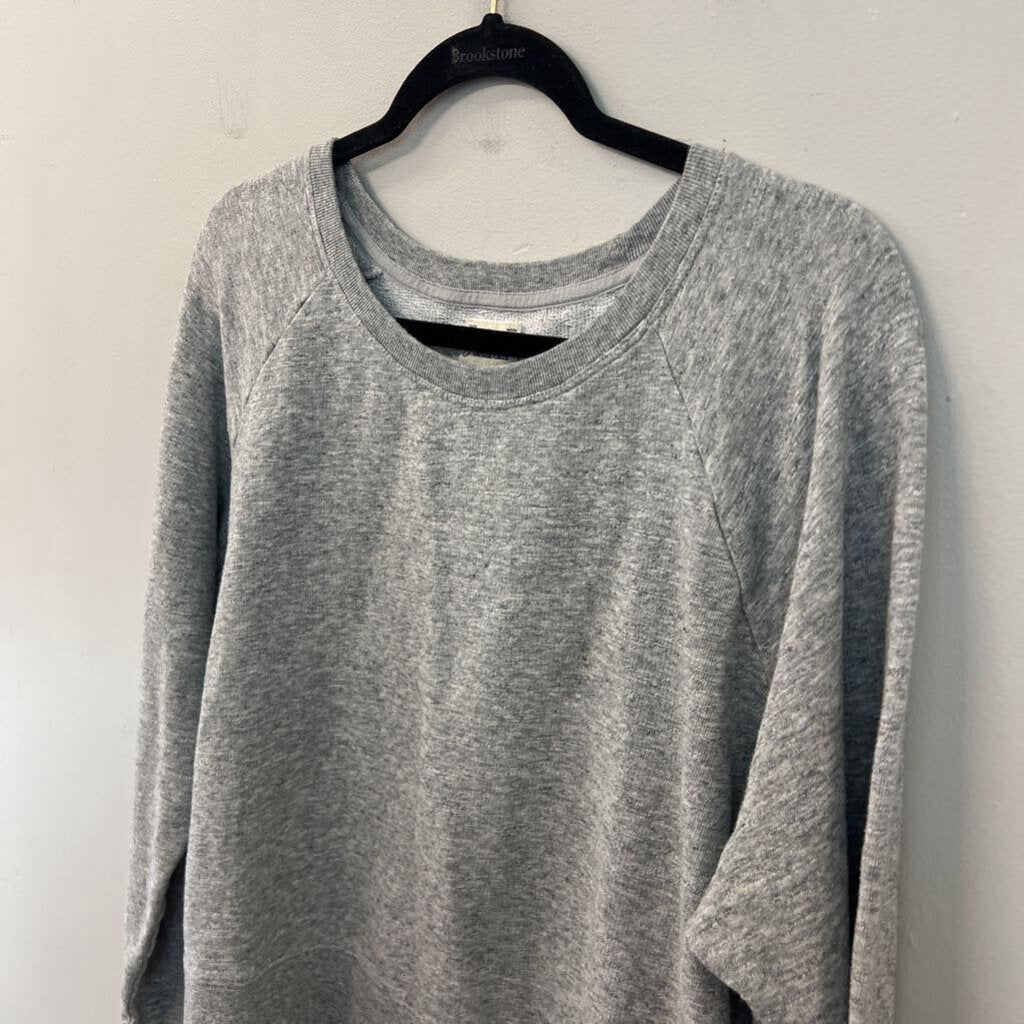 J Crew Grey Long Sleeve Pullover Top Extra Large