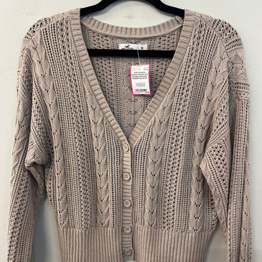 Hollister Brown Knit Cardigan Sweater Medium