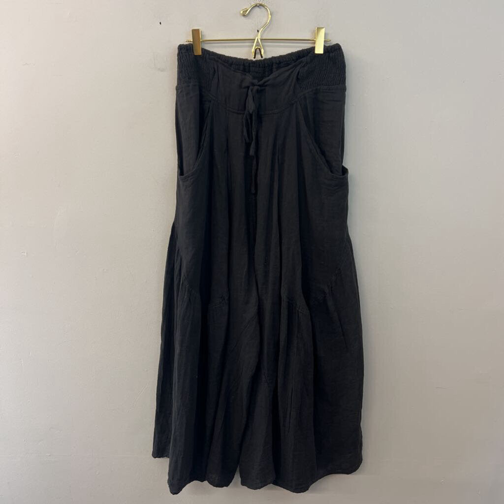 Paper Lace Black Wide Leg Parachute Pants Small