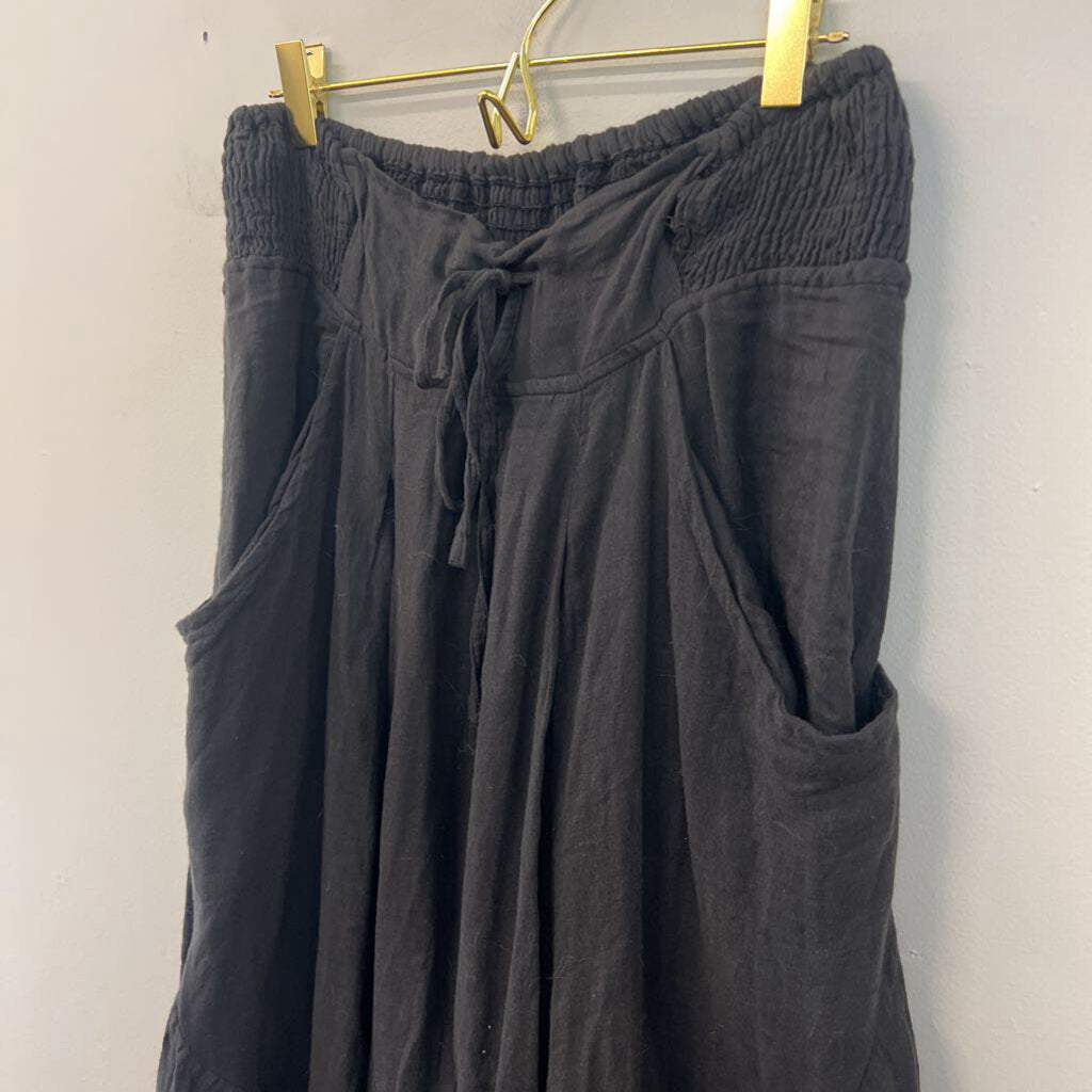 Paper Lace Black Wide Leg Parachute Pants Small