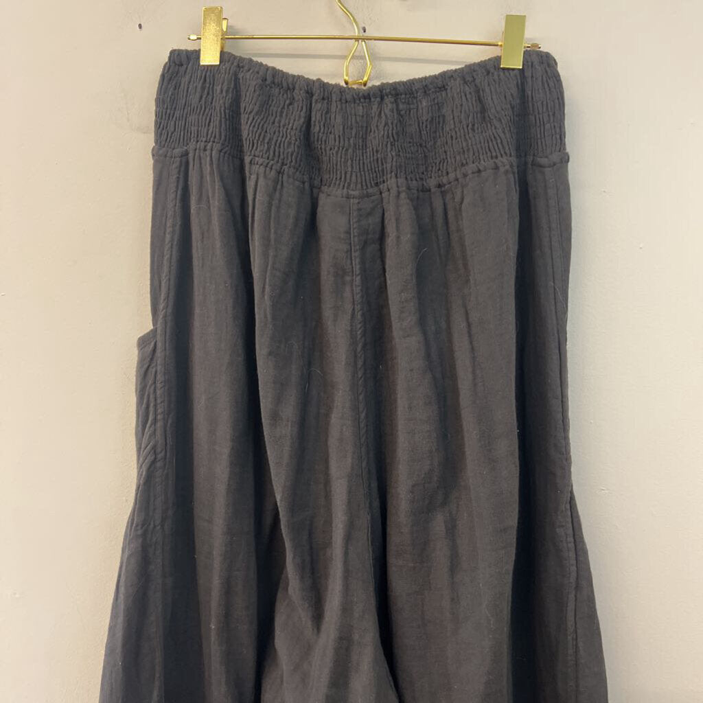 Paper Lace Black Wide Leg Parachute Pants Small